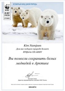 Один из примеров благотворительности русскоязычных ARMY